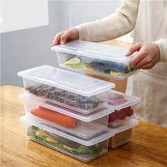 1pc Food Drain Box With Draining Pad Thickened Transparent Fresh Keeping Box