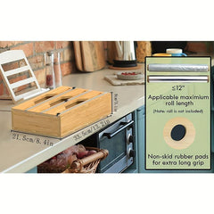Bamboo Drawer Organizer Storage Box for Kitchen