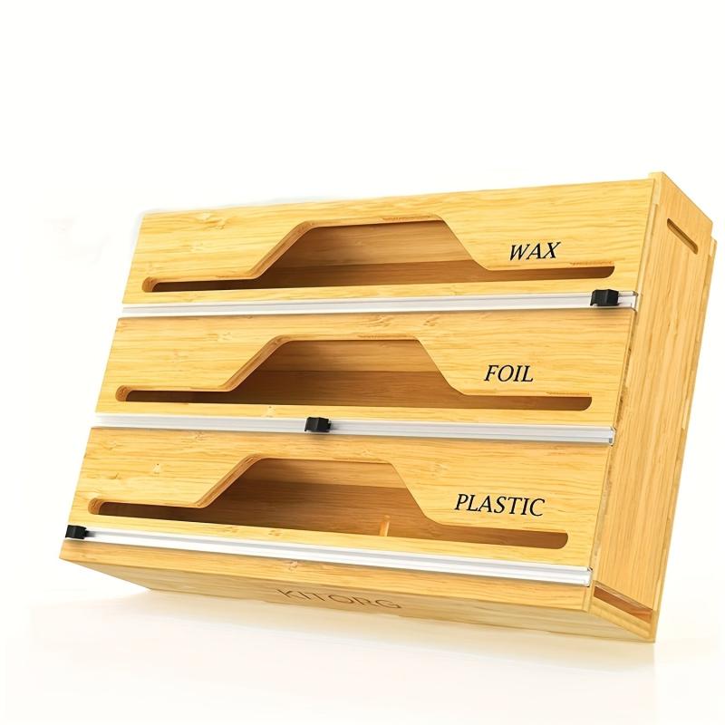 Bamboo Drawer Organizer Storage Box for Kitchen