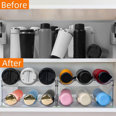 Stackable 12 Bottle Organizer Rack for Kitchen