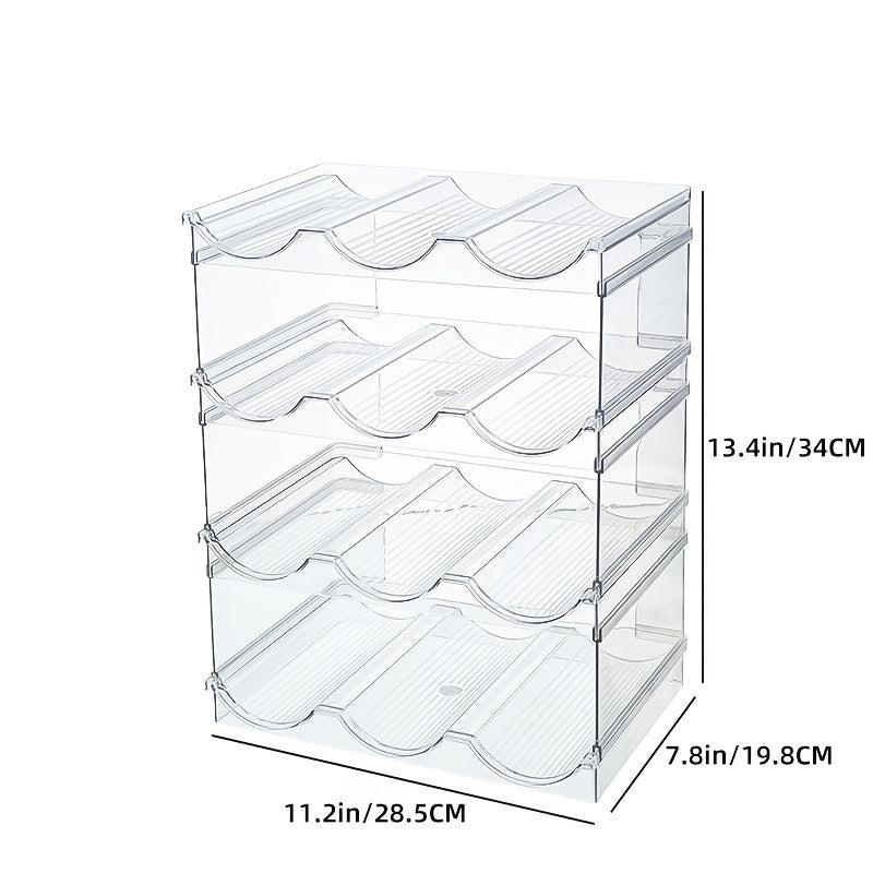 Stackable 12 Bottle Organizer Rack for Kitchen