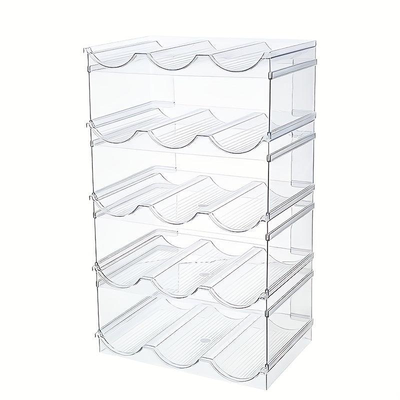 Stackable 12 Bottle Organizer Rack for Kitchen