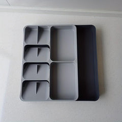 1pc Drawer Silverware Organizer Plastic Expandable Utensil Tray Adjustable