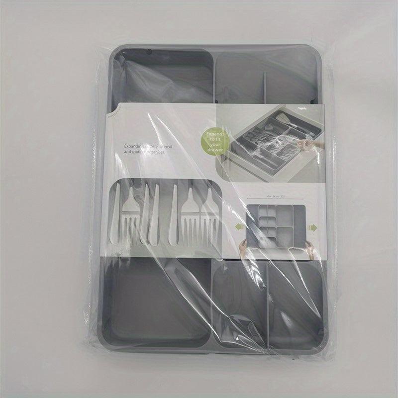1pc Drawer Silverware Organizer Plastic Expandable Utensil Tray Adjustable