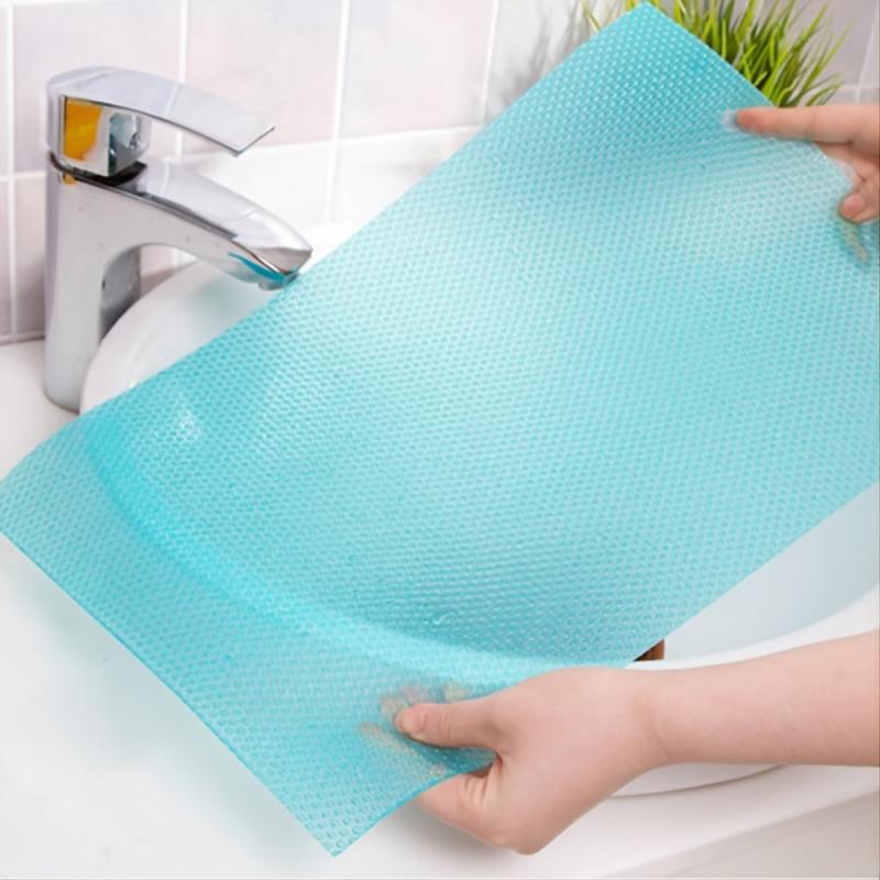 Fridge Liners Mats 8pcs Washable Oilproof Pads for Glass Shelves