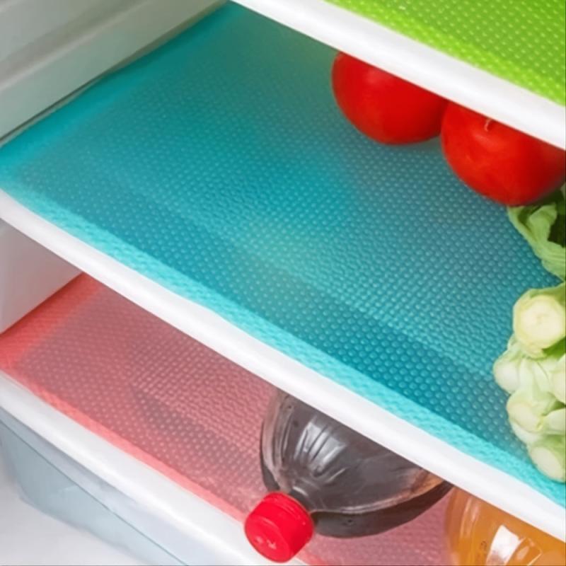 Fridge Liners Mats 8pcs Washable Oilproof Pads for Glass Shelves