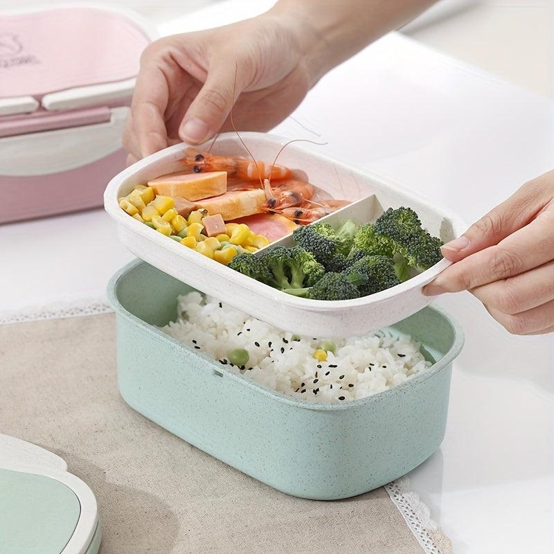 Adult Bento Box Double Layer Leakproof Lunch Container Microwave Safe