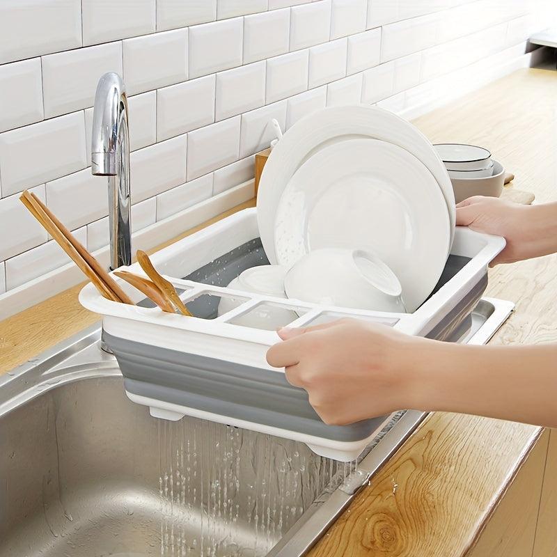 Collapsible Dish Rack Over the Sink Dish Drainer