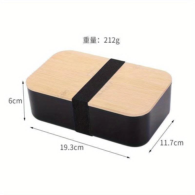Japanese Style Lunch Box Bamboo Lid Bento Box Leakproof Food Container