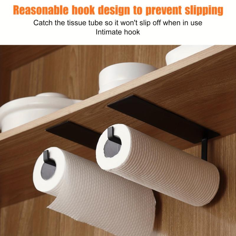 Kitchen Tissue Holder Wall mounted Paper Towel Storage Rack