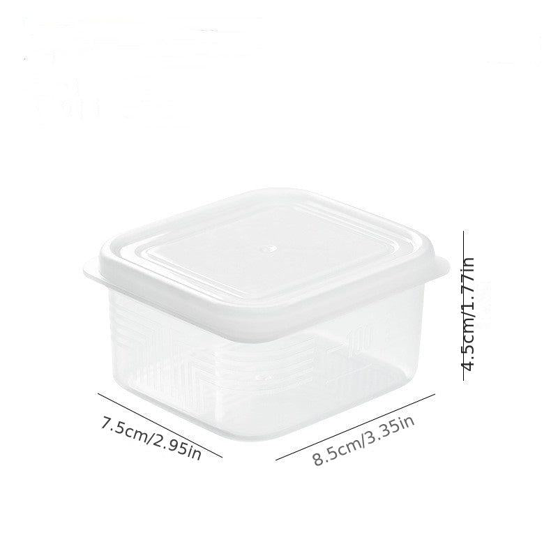 4pcs Food Storage Container With Lid Refrigerator Meat Shredded Freezer Box
