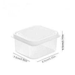 4pcs Food Storage Container With Lid Refrigerator Meat Shredded Freezer Box