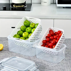 3pcs Silicone Sealed Freshness Containers Multipurpose Plastic Reusable Box