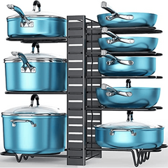 8 Tier Pots and Pans Organizer Rack for Cabinet