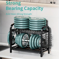 2-Tier Dish Drying Rack with Drainboard and Utensil Holder