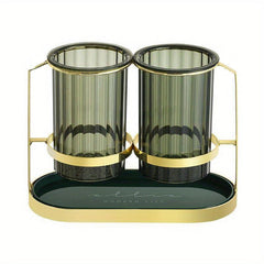 Chopstick Holder & Tray Dinnerware Drain Rack Utensil Shelf Kitchen Organizer