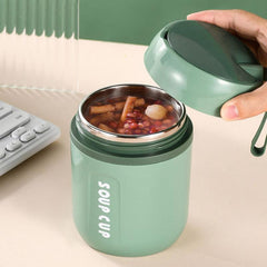 23oz Stainless Steel Vacuum Insulated Lunch Flask Leak Proof Portable with Spoon