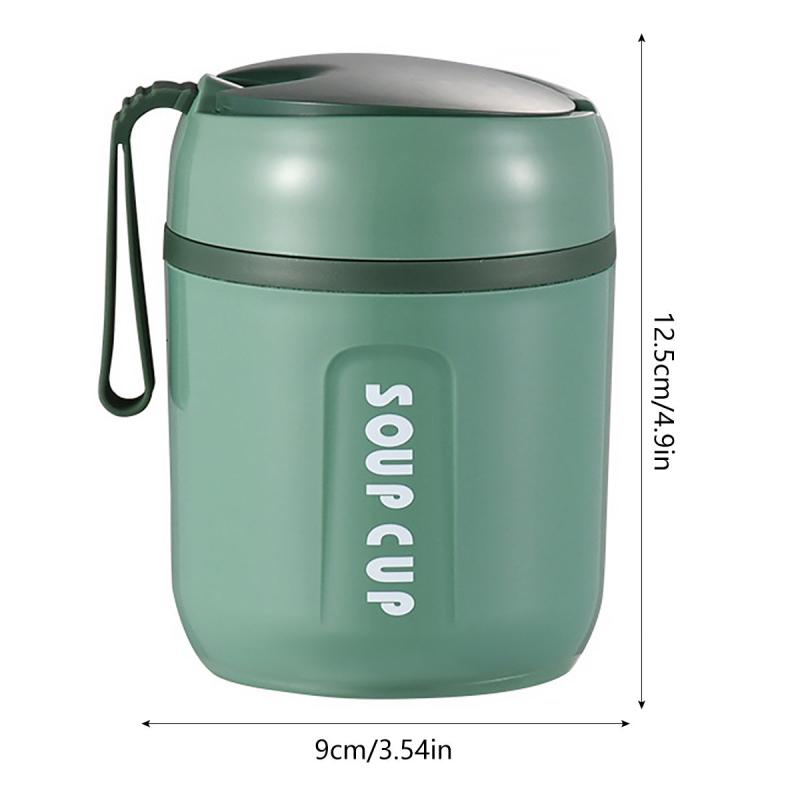 23oz Stainless Steel Vacuum Insulated Lunch Flask Leak Proof Portable with Spoon