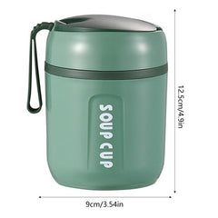 23oz Stainless Steel Vacuum Insulated Lunch Flask Leak Proof Portable with Spoon