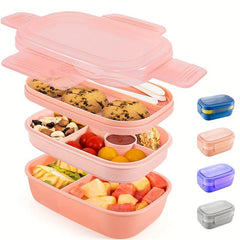 3-Layer Stackable Bento Box - Back to School Lunch Containers