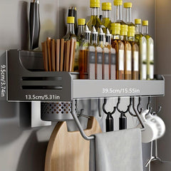 Kitchen Rack Multifunctional Seasoning Storage Wall Hanging Organizer