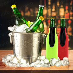 Neoprene Beer Bottle Insulator Sleeve 4/12 Pack Zip-up Jackets Cold Hands Warm