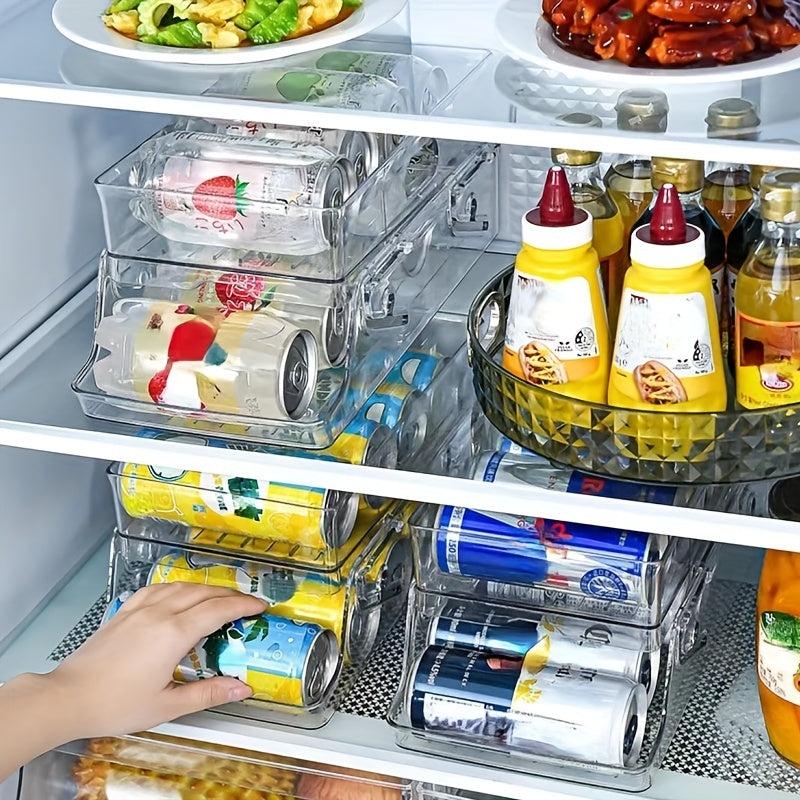 Folding 2 Layer Can Organizer For Refrigerator & Pantry