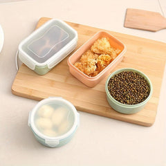 Plastic Refrigerator Storage Box Fresh Keeping Container with Grids
