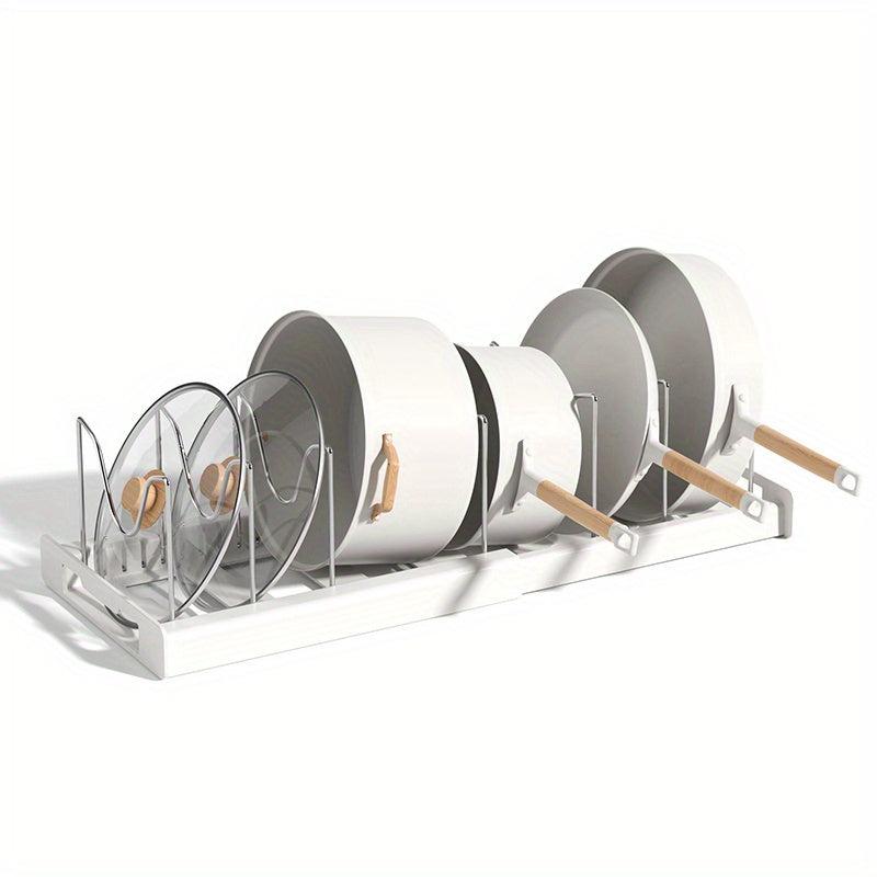Adjustable Retractable Pot Rack Under Sink Kitchen Storage Rack