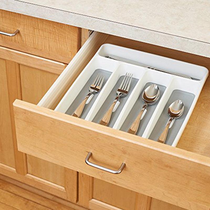 5 Slot Kitchen Cutlery Storage Tray Organize Forks Spoons Knives