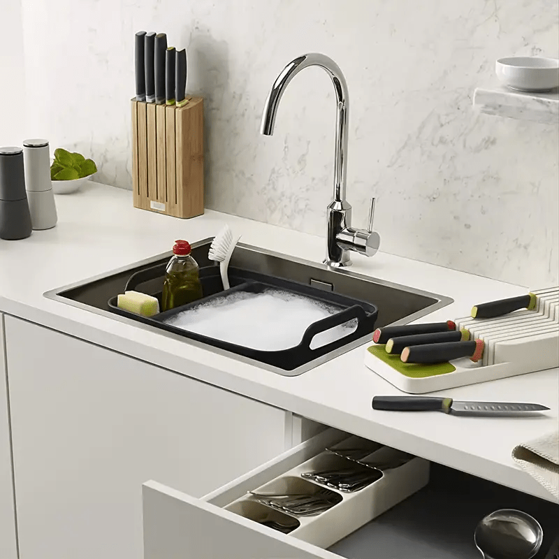 Two Stage Cutlery Storage Box Drawer Organizer Tray Utensil Rack