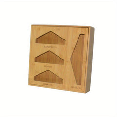 Bamboo Kitchen Drawer Rack & Food Bag Dispenser