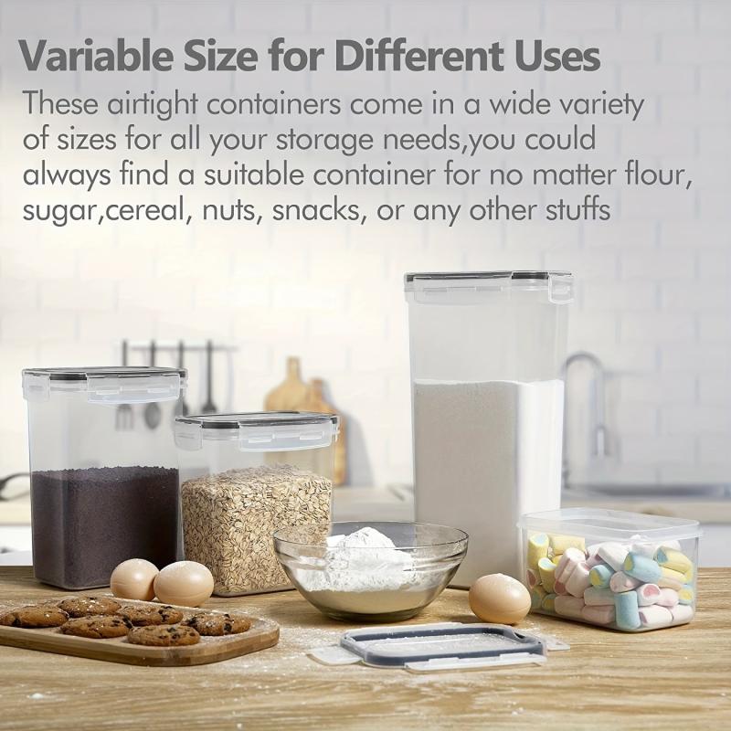 4pcs Food Storage Containers With Lids Transparent Sealed Fresh-keeping Box