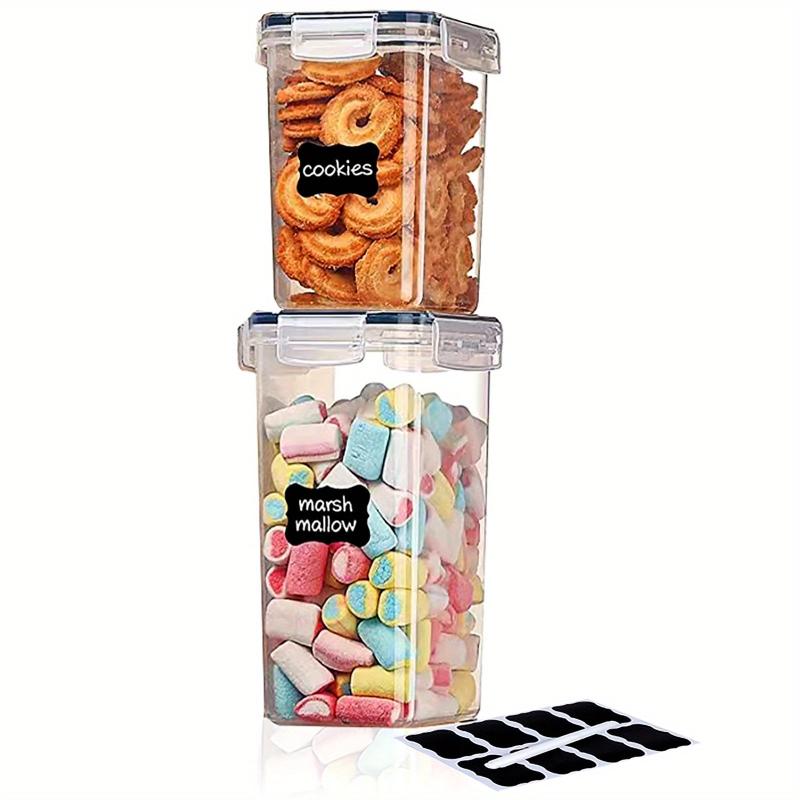 4pcs Food Storage Containers With Lids Transparent Sealed Fresh-keeping Box