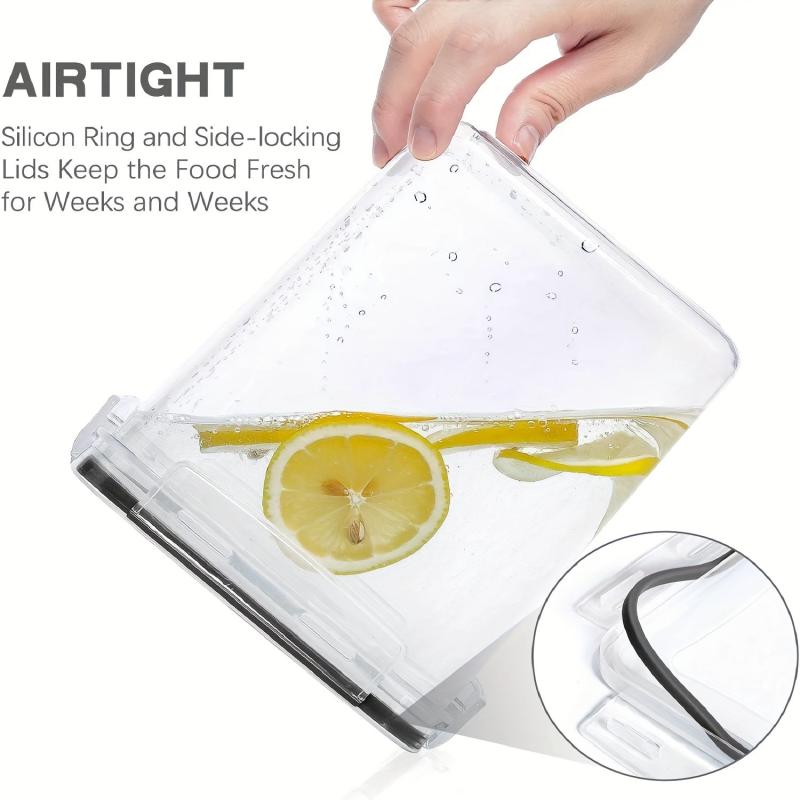4pcs Food Storage Containers With Lids Transparent Sealed Fresh-keeping Box
