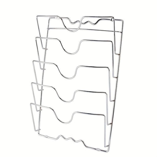 5 Tier Wall-Mounted Pot Lid Rack Stainless Steel