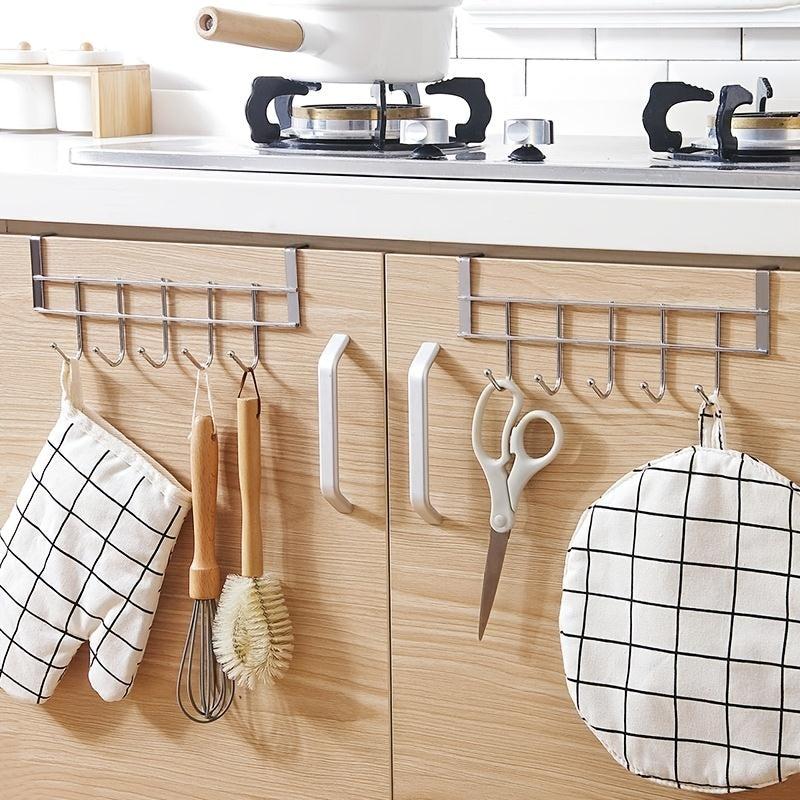 Stainless Steel 5 Hook Cabinet Hooks - Strong and Durable