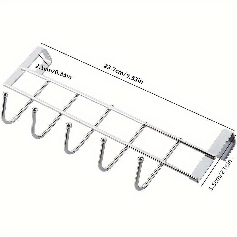 Stainless Steel 5 Hook Cabinet Hooks - Strong and Durable