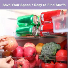 Refrigerator Can Dispenser Drink Holder Food Storage Rack