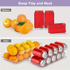 Refrigerator Can Dispenser Drink Holder Food Storage Rack