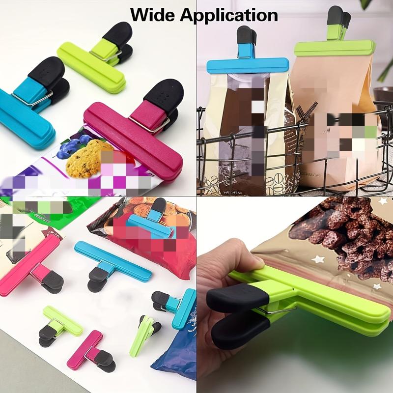 6pcs T Shaped Sealing Clip Chip Bag Clips Portable Storage Food Snack Sealing