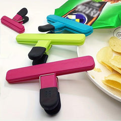 6pcs T Shaped Sealing Clip Chip Bag Clips Portable Storage Food Snack Sealing