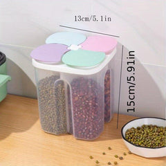 1Pc Divided Food Storage Containers With Lids Moisture-proof Sealed Fresh-keepin