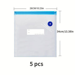 5pcs Reusable Vacuum Sealer Bags Food Storage Household Kitchen Accessories