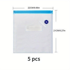 5pcs Reusable Vacuum Sealer Bags Food Storage Household Kitchen Accessories