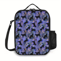 3D Space Cat Lunch Bag Tote Waterproof Insulated Organizer Cooler Bag