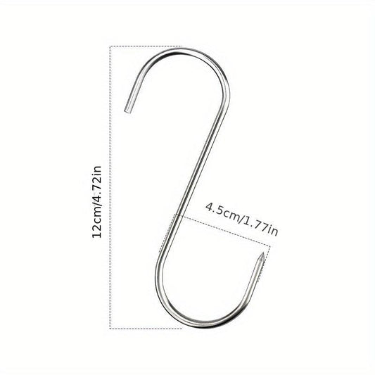 10pcs Heavy Duty Stainless Steel Butcher Hooks for Hanging Meat