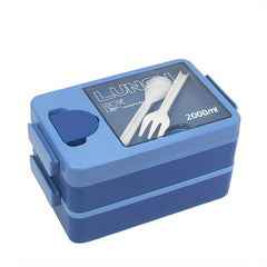 Large 2-Layer Bento Box Lunch Container 2000ML Leakproof