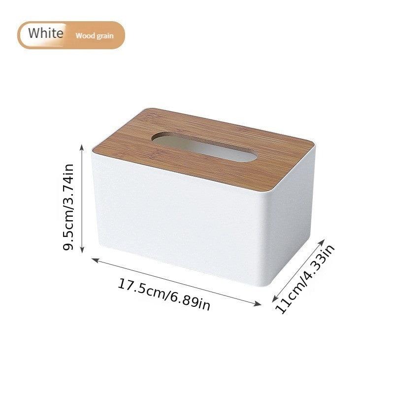 European Style Paper Towel Box with Wood Cover