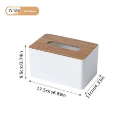 European Style Paper Towel Box with Wood Cover